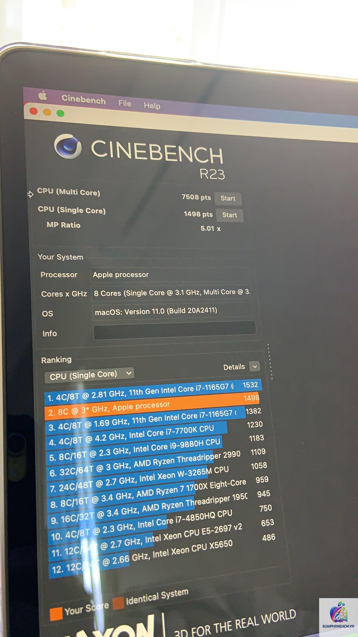MacBook Air Cinebench - Hình 3