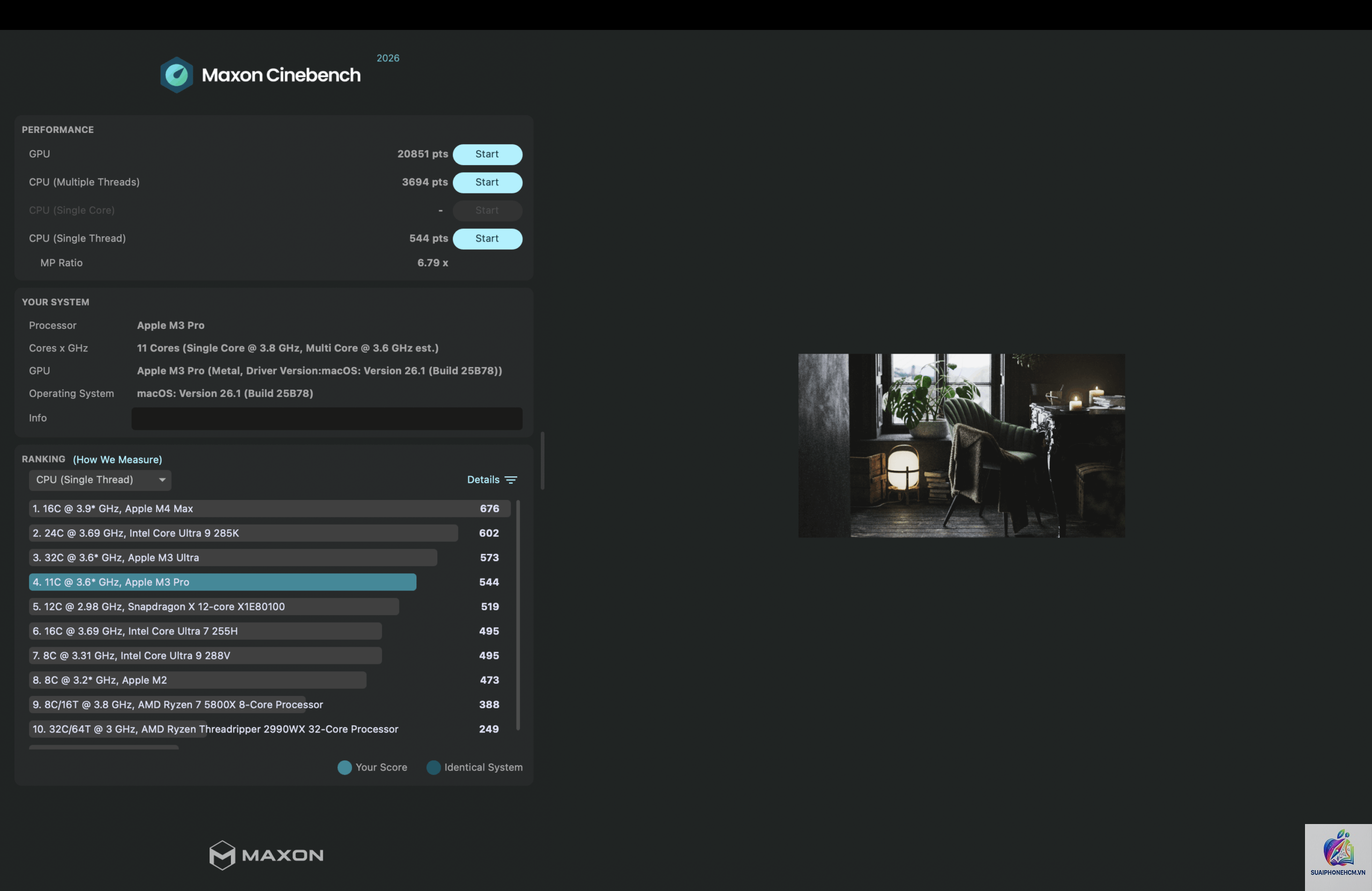 MacBook Pro Cinebench - Hình 4