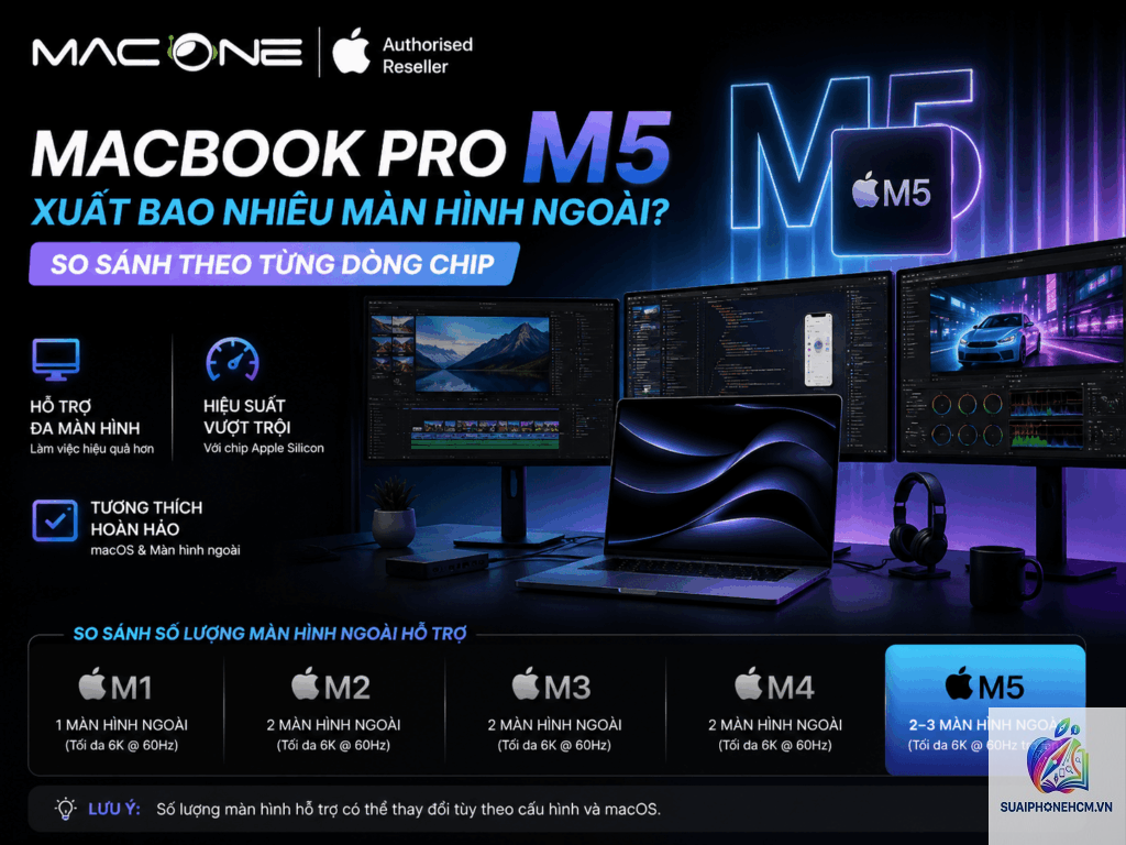 MacBook Pro xuất nhiều màn hình