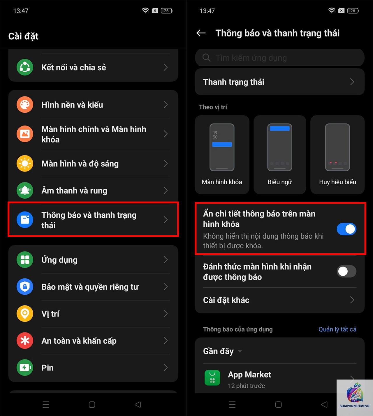 cách ẩn nội dung thông báo trên màn hình khóa điện thoại - Hình 1