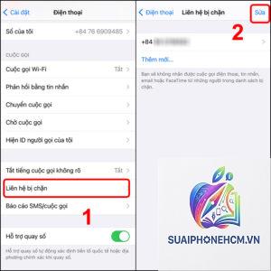 cách bỏ chặn số điện thoại