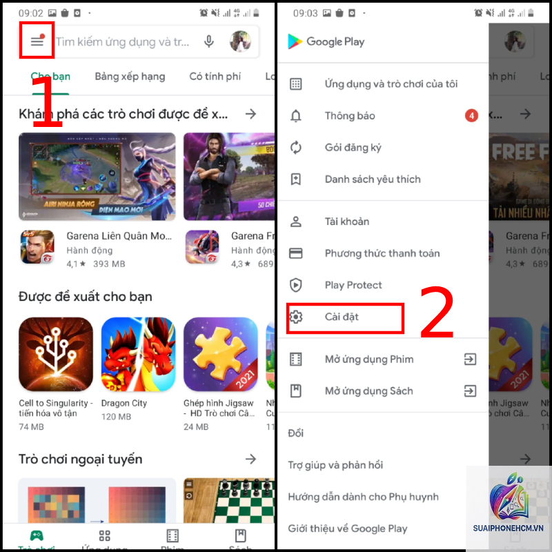 cách cập nhật CH Play
