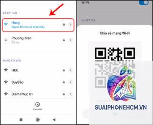 cách chia sẻ WiFi bằng mã QR trên điện thoại