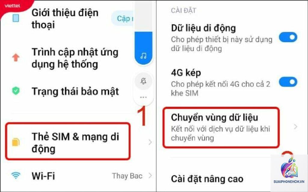 cách đổi vùng trên điện thoại
