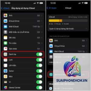 cách đồng bộ danh bạ với iCloud