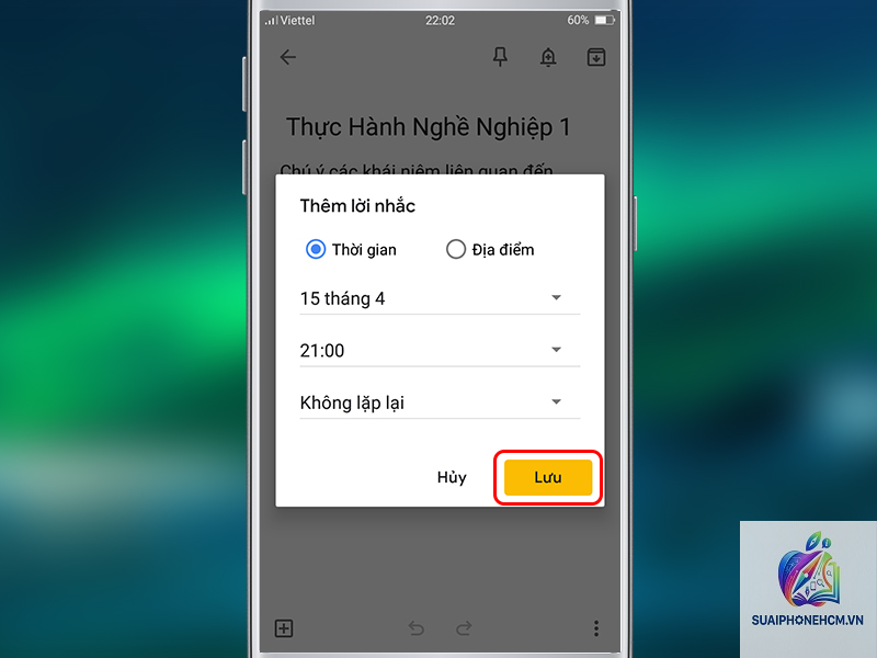 cách đồng bộ lời nhắc trên điện thoại