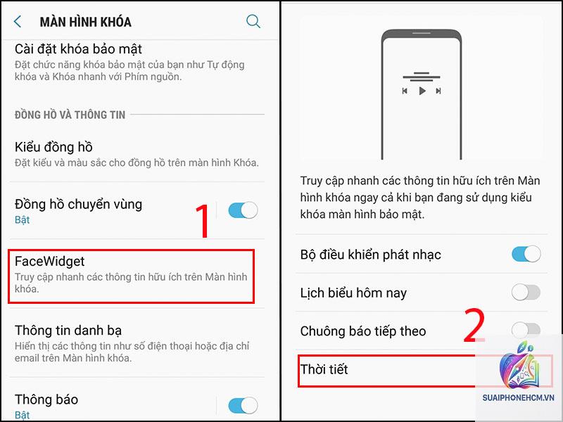 cách hiển thị thời tiết trên màn hình khóa điện thoại