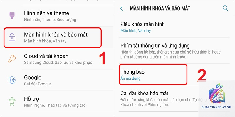 cách hiển thị thông báo trên màn hình khóa điện thoại