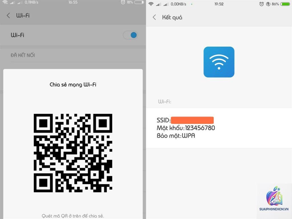 cách kết nối WiFi bằng mã QR trên điện thoại