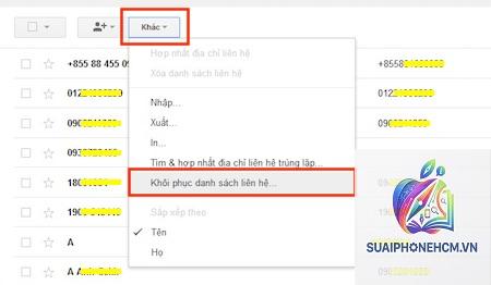 cách khôi phục danh bạ từ Gmail - Hình 2