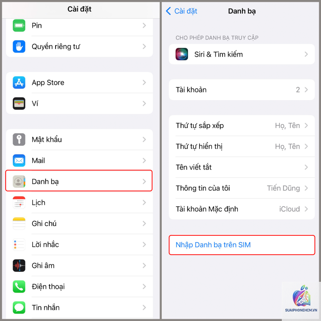 cách khôi phục danh bạ từ iCloud
