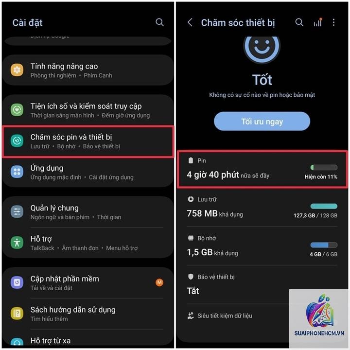 cách kiểm tra ứng dụng hao pin trên điện thoại