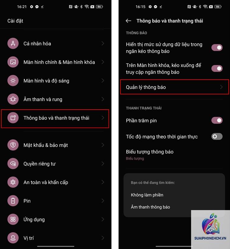 cách quản lý thông báo trên điện thoại