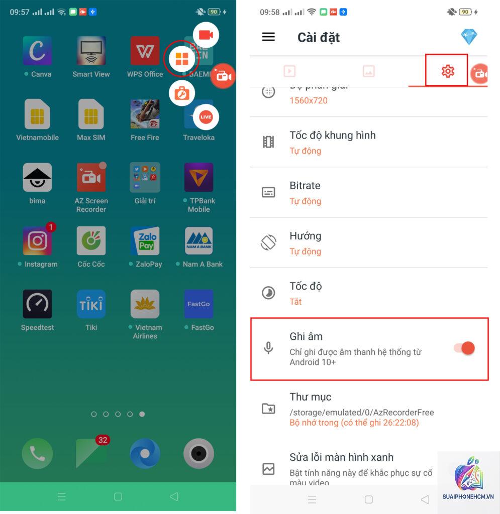 cách quay màn hình điện thoại có âm thanh