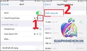 cách quên mạng WiFi trên điện thoại
