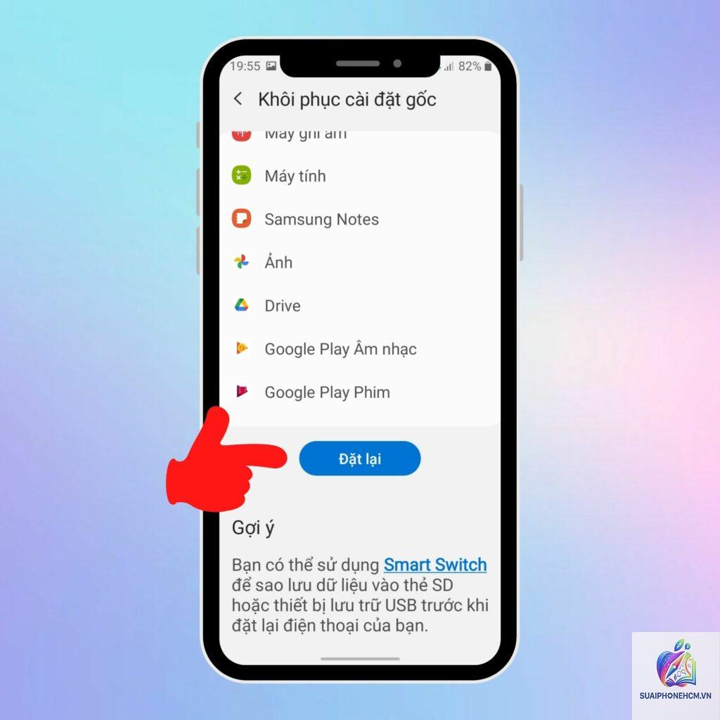 cách reset điện thoại