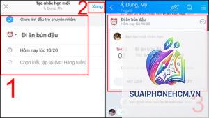 cách tạo lịch hẹn trên điện thoại