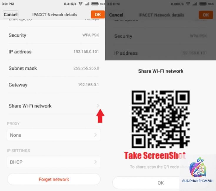 cách tạo mã QR từ WiFi trên điện thoại