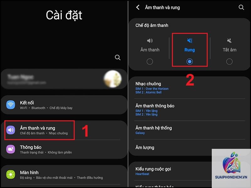 cách tắt rung khi có cuộc gọi trên điện thoại
