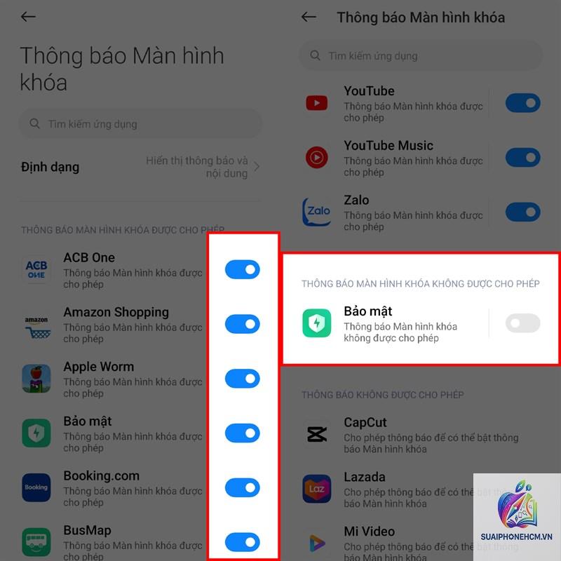 cách tắt thông báo trên màn hình khóa điện thoại