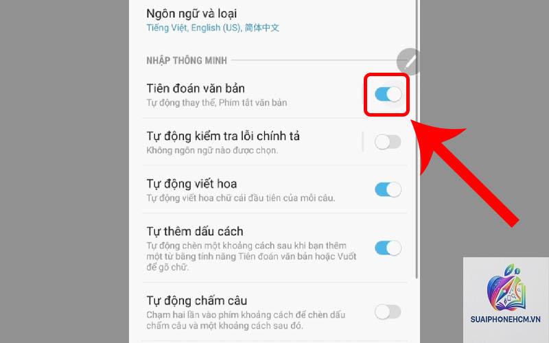 cách tắt tiên đoán văn bản trên điện thoại - Hình 1
