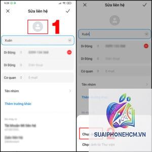 cách thêm ảnh cho danh bạ trên điện thoại