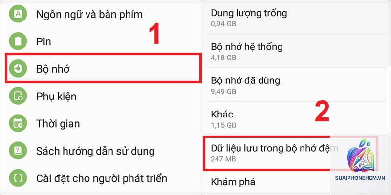 cách xóa bộ nhớ đệm trên điện thoại